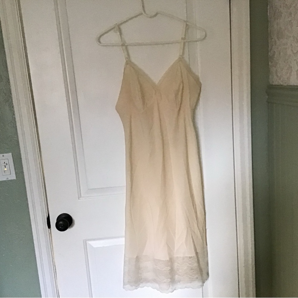 Elegant Cream Slip Dress